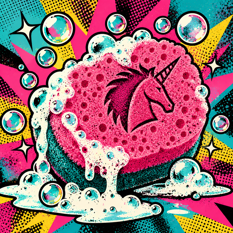 Pop Art Soapy Scrubbie